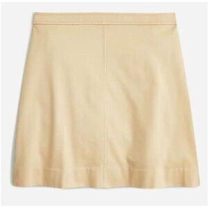 J.Crew $98 Natasha Skirt Stretch Twill Light Khaki BP655 Mini Office Size 4